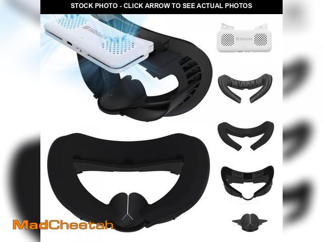Lot 74-12437095 - HiBloks Face Cover Pad with Cooling Fan for Meta Quest 3 Accessories, 2Pcs Face Cushion Cover Compat...