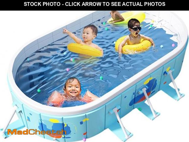 Lot 74-12398214 - Non-Inflatable Swimming Pool, Portable Kiddie Pool for Kids and Adults, Foldable Pool with Bracket, ...