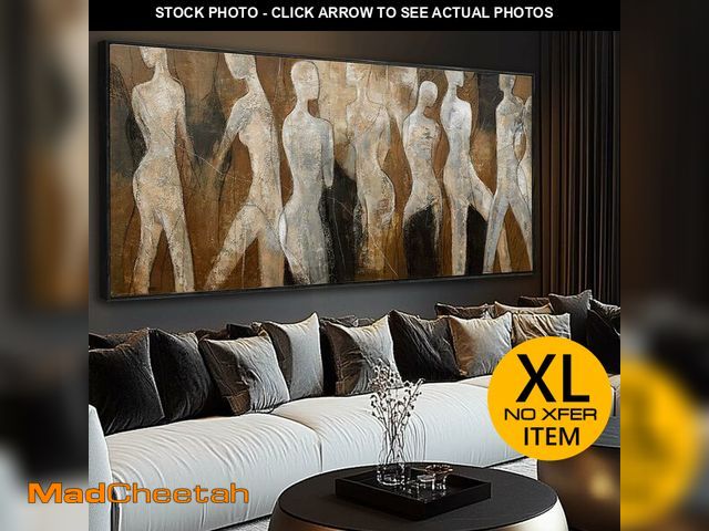 Lot 74-12614762 - Line Framed Wall Art Figure Wall Prints Contemporary Hanging Wall Decor 32"x70" Large Artwork for Li...