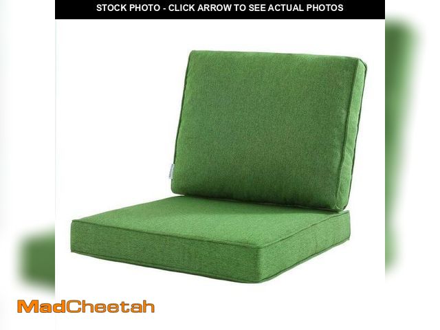 Lot 74-12746800 - Uixe Outdoor Chair Cushions 2-Piece 19 x 20 + 23 x 24 in. Deep Seat and Backrest Cushion Set for Pat...