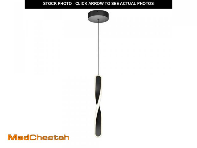 Lot 74-11825490 - Artika Finley 13-Watt 1 Light Black Modern 5 CCT Integrated LED Mini Pendant Light Fixture for Kitch...