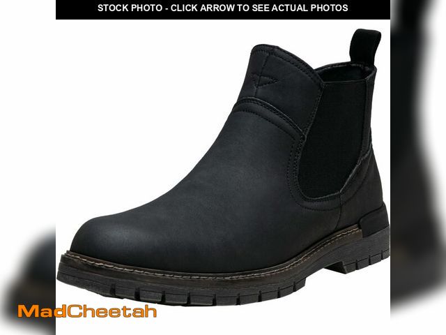 Lot 74-12702250 - Jousen Chelsea Boots Casual Slip On Ankle Waterproof Mens Boots(AMY8119A black 13) - USED