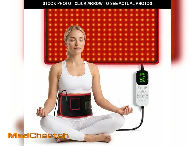 Lot 74-14377000 - 24" x 12" Red Light Therapy Mat for Body Pain Relief, 660nm &amp; 850nm Wearable Infrared Light Pad,...