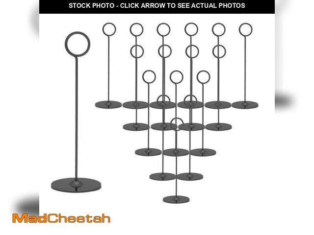 Lot 74-13966566 - Urban Deco 16 Pieces Table Card Holder 8 inches Table Number Holders Place Steel Card Holders for Ph...