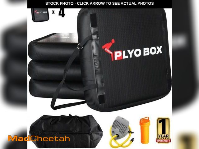 Lot 74-12167437 - Highpi Inflatable Plyo Box/Plyometric Box Stackable Jump Box Set of Four Training Equipment for Jump...