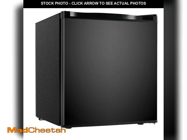 Lot 74-13002531 - *DENTED* SIMZLIFE 17.5 in 1.6 cu. ft. Mini Refrigerator Countertop/Freestanding in Black, Precise Co...