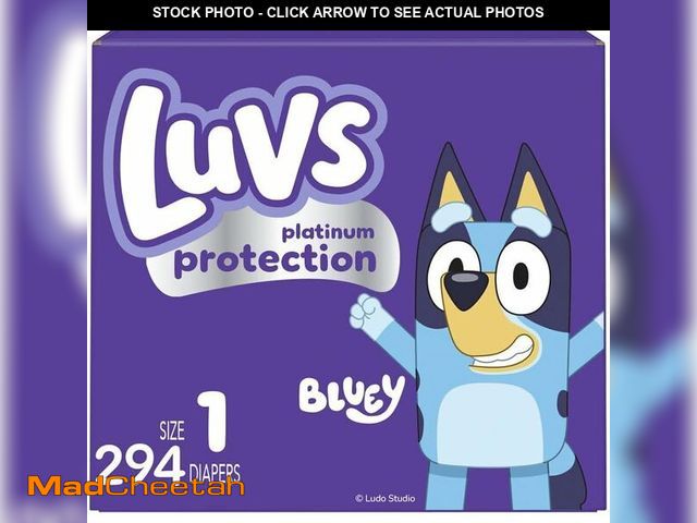 Lot 74-13927277 - Luvs Size 1 Baby Diapers, Platinum Protection Bluey Diapers for Day &amp; Night, Size 1, 294 Count (...