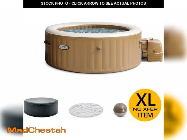 Lot 74-14217975 - INTEX 28425EH PureSpa Bubble Massage Spa Set Outdoor Inflatable Portable Hot Tub, Includes Energy Ef...