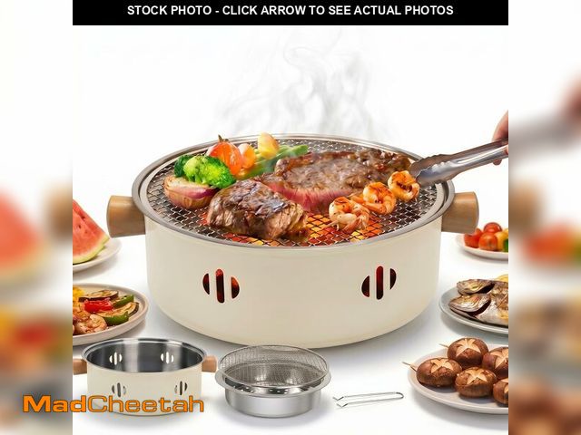 Lot 74-14301070 - Portable Charcoal Grill, 13''diameter Mini Tabletop BBQ Grill with Stainless Steel Grate, Compact Ou...