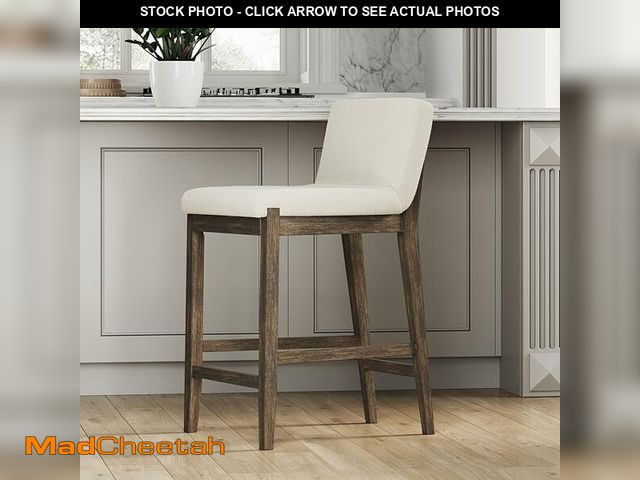 Lot 74-12633242 - Nathan James Gracie Modern Counter Height Bar Stool with Back, Counter Stool Upholstered Chair with ...