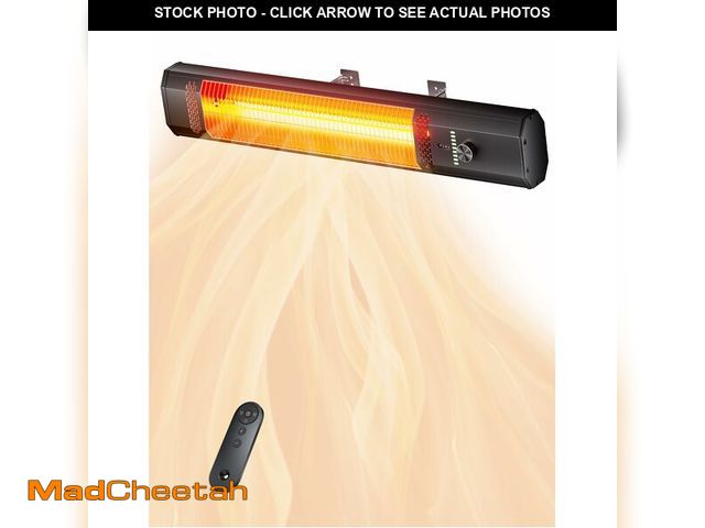 Lot 74-14367465 - Patio Heater for Outdoor Use, 34" Electric Overhead Heaters, 1500W, Wall Mount Infrared Heater, 9 Le...