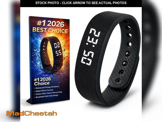Lot 74-14054260 - Vibrating Alarm Clock Silent Wristband for Heavy Sleepers Battery Wrist Watch Bands for Deaf Loud fo...