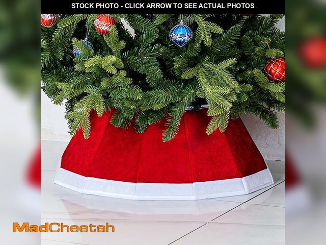 Lot 74-12698874 - Blissun Fabric Christmas Tree Collar, Christmas Tree Ring, Willow Christmas Tree Skirt for Christmas...