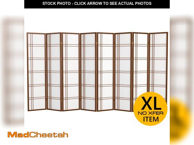 Lot 74-12546093 - RED LANTERN 6 ft. Walnut 8-Panel Room Divider - UNUSED
