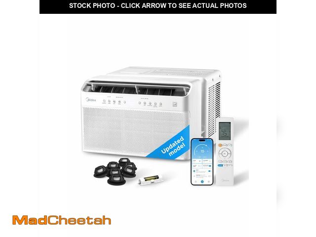 Lot 74-13791494 - Midea 12,000 BTU U Shaped Smart Inverter Window Air Conditioner - Cools 550 Sq Ft, Ultra Quiet with ...