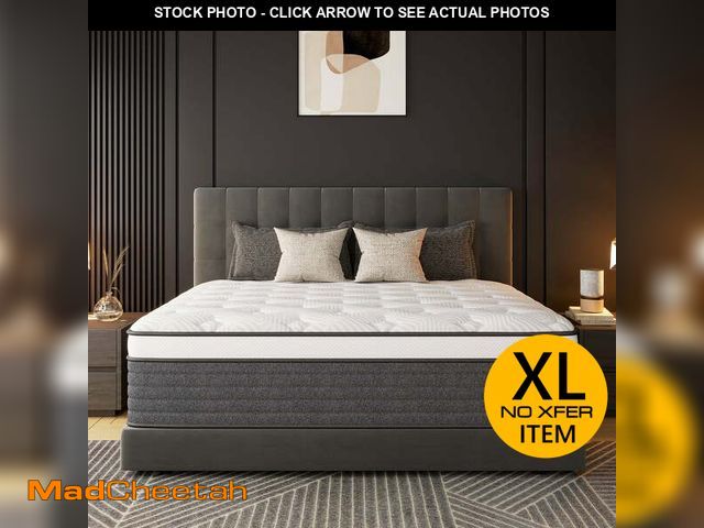 Lot 74-14070982 - EGOHOME Queen 12 inch Hybrid Mattress with Pocketed Springs, Medium, Pressure Relief, Reinforced Edg...