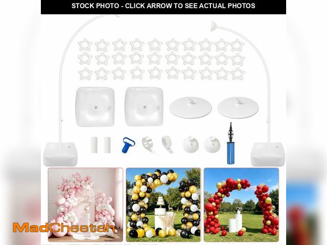 Lot 74-14303671 - Vowparty Balloon Arch Kit,Free Bending Shape 8.2FT &amp; 5FT Half Balloon Arch Stand with Base for B...