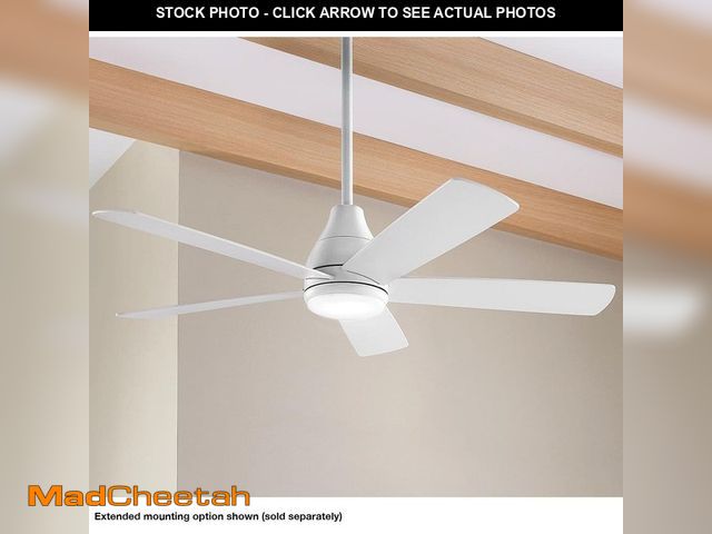 Lot 74-13560785 - Hampton Bay Nevali 52 in. White Color Changing LED Indoor Matte White Ceiling Fan with Light and Rem...