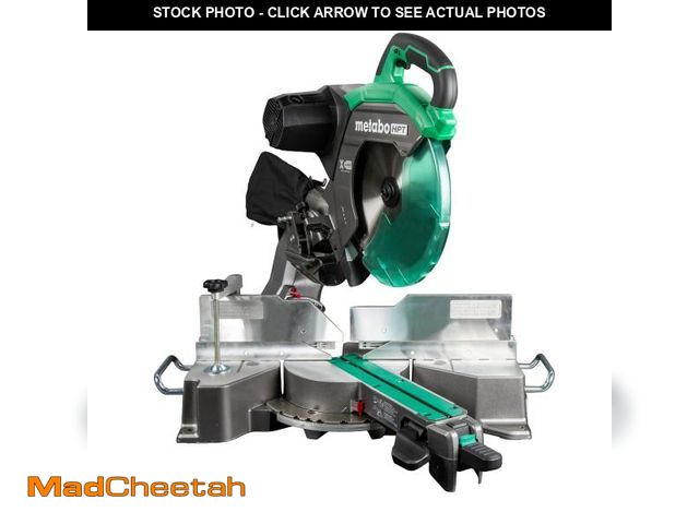 Lot 74-12134464 - Metabo HPT 12-Inch Dual Bevel Sliding Miter Saw, 4000 RPM No-Load Speed, 45ÃÂ° Left and Right Bevel...