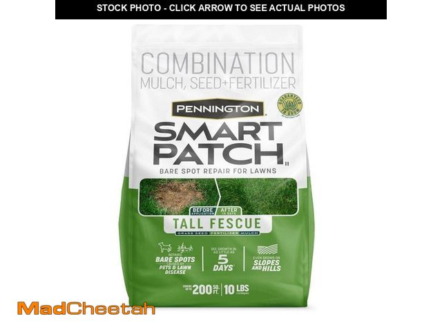 Lot 74-12855214 - Pennington Smart Patch Tall Fescue 10 lb. 200 sq. ft. Grass Seed Bare Spot Repair with Mulch and Fer...
