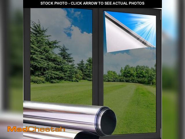 Lot 74-13664174 - Coavas One Way Privacy Window Film,Reflective Home Glass Mirror Tint See Out Not in,Heat UV Blocking...