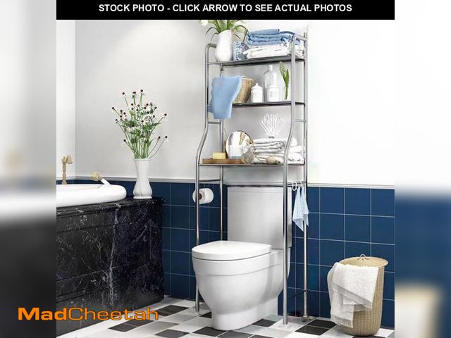 Lot 74-12512861 - Over The Toilet Storage Shelf, Freestanding Over The Toilet Storage with Toilet Paper Holder and Rem...