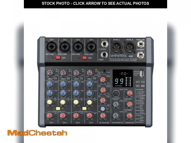 Lot 74-12315150 - Weymic A-Series Professional Mixer for Recording DJ Stage Karaoke Music Application w/ 99 DSP Effect...