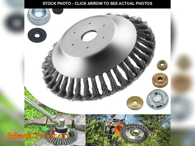 Lot 74-12310733 - NeJesZoe 8 Inch Steel Wire Rotary Weed Brush Cutter Trimmer Head for Weed Cutter Eater, Unbreakable ...