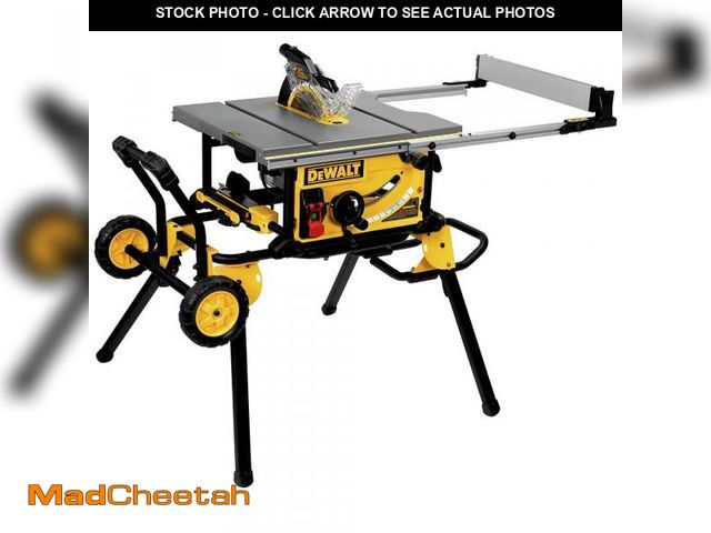 Lot 74-12159289 - DEWALT 10-Inch Table Saw with Rolling Stand, 32-1/2-Inch Rip Capacity (DWE7491RS) - UNUSED