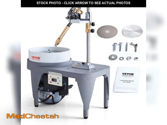 Lot 74-14291138 - VEVOR Gem Faceting Machine, 3.2A 180W 2800RPM Corded Jade Grinding Polishing Machine, 110V Rock Poli...