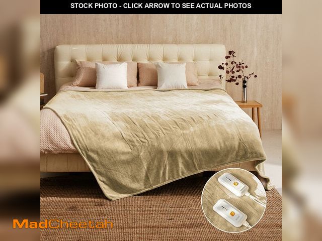 Lot 74-13626294 - JET'S HOME Heated Blanket King 100"x90" - ETL&amp;FCC Certified Flannel Electric Blanket Throw Machi...