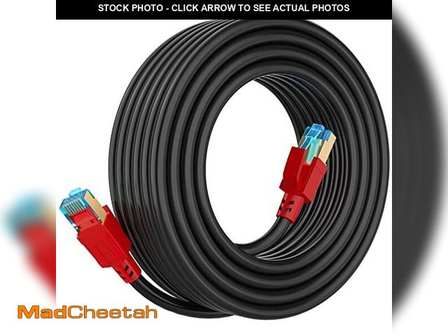 Lot 74-14423328 - AOPOCKAN TECH Cat 8 Ethernet Cable 50 ft, Shielded RJ45 Network LAN Cable - UNUSED