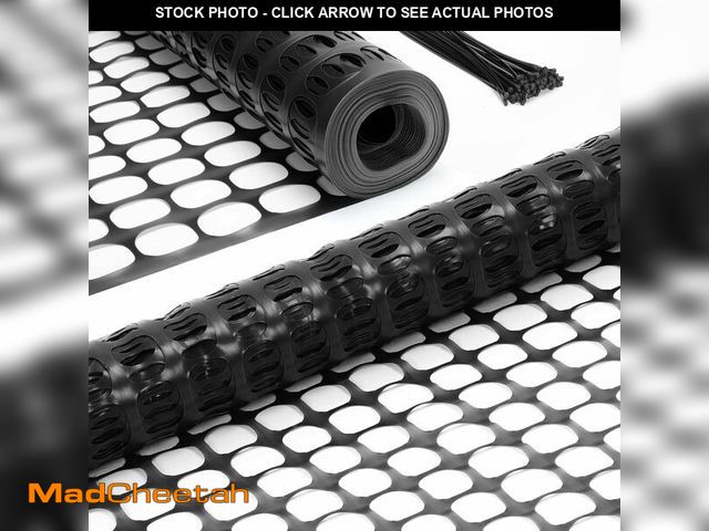 Lot 74-12633265 - Ohuhu Garden Fence Animal Barrier: 4'x50' Reusable Netting Plastic Safety Fence Roll with Zip Ties, ...