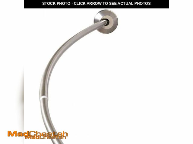 Lot 74-11896605 - Zenna Home 72 in. Rustproof High-Grade Stainless Steel Dual Mount Curved Shower Curtain Rod in Brush...