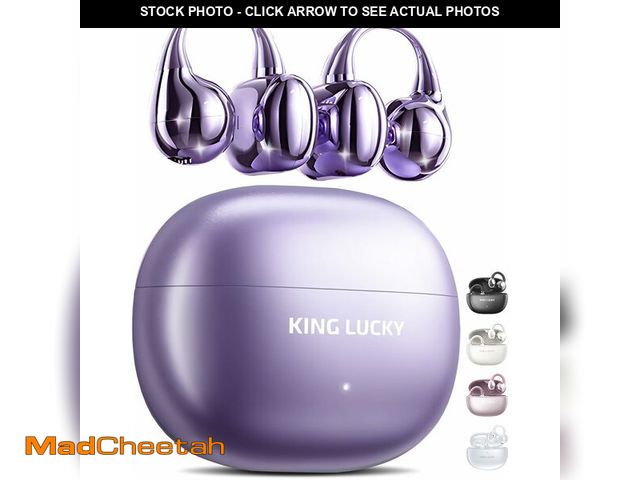 Lot 74-12673975 - King Lucky Clip on Earbuds Open Ear Wireless Bluetooth 5.4 Headphones with Mic,50H Play,Noise Cancel...