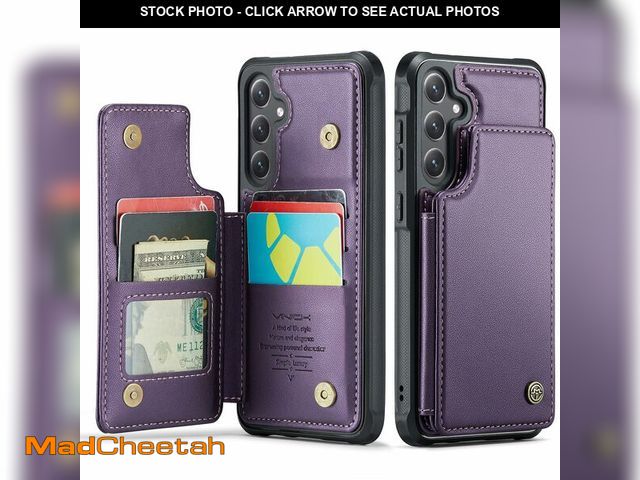 Lot 74-12718570 - Vinich for Samsung Galaxy S25 Plus Wallet Case with Card Holder, RFID Blocking Credit Slots Kickstan...