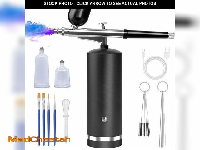 Lot 74-12450250 - Airbrush Kit With Compressor - 48PSI Rechargeable Cordless Non-Clogging High-Pressure Air Brush Set ...