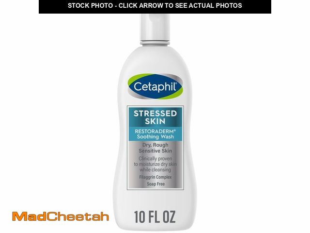 Lot 74-12970590 - Cetaphil RESTORADERM Soothing Wash, 10 fl oz, Soothes Dry, Stressed Skin, Hypoallergenic, Soap &amp;...
