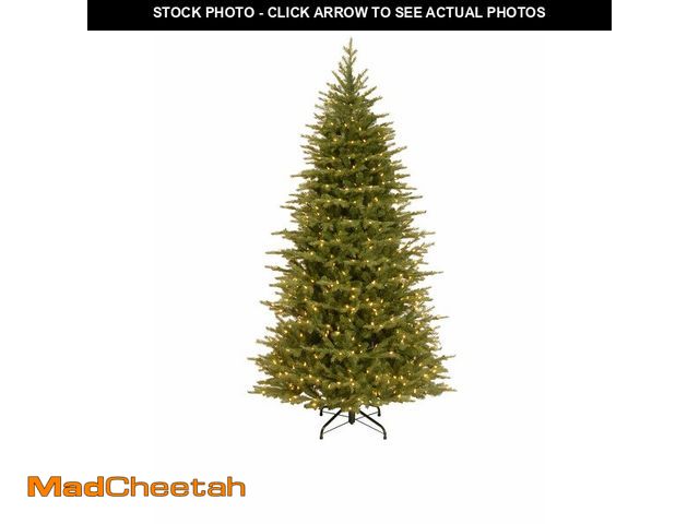Lot 74-13637284 - National Tree Company 7.5 ft Pre-Lit Nordic Spruce Slim Artificial Christmas Tree, 600 LED Lights, 3...
