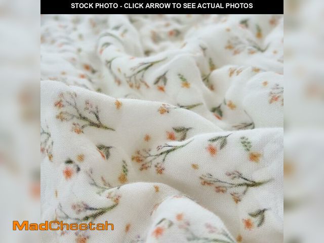 Lot 74-14384830 - SANACYNA Muslin Blankets 100% Cotton 6-Layer Gauze King Floral Pattern Bed Blanket Lightweight Soft ...