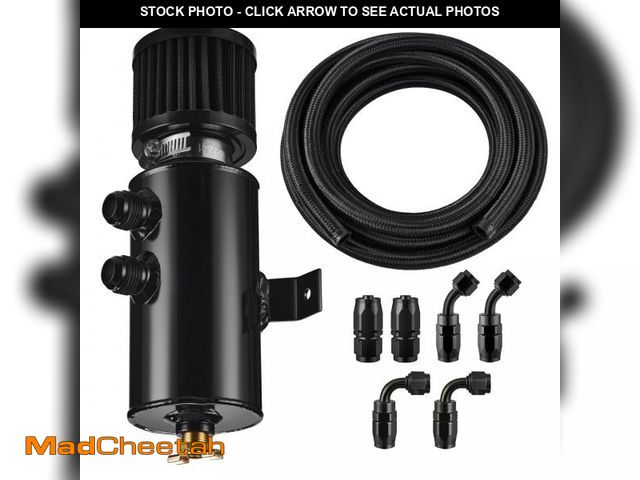 Lot 74-12435742 - EVIL ENERGY 10AN Oil Catch Can, Breather Tank with AN10 Fuel Line Kit Nylon Braided CPE 10FT - UNUSE...