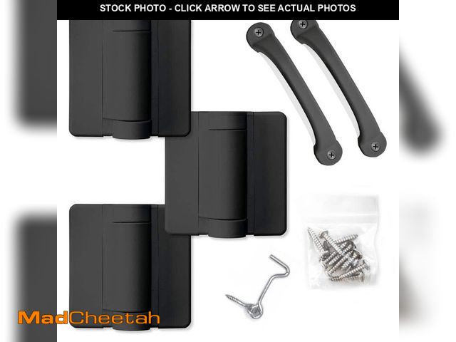 Lot 74-12776235 - Screen Tight Black Heavy Duty Screen Door Hardware Kit - UNUSED