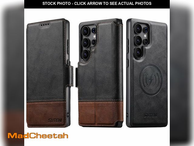Lot 74-14302191 - SINIANL for Samsung Galaxy S25 Ultra Leather Wallet Case Compatible with MagSafe Wireless Charging, ...