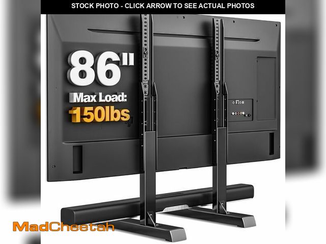 Lot 74-12979130 - Universal TV Legs, Table Top TV Stand Base with Height Adjustable for Most 37 to 86 Inch TVs, Wobble...