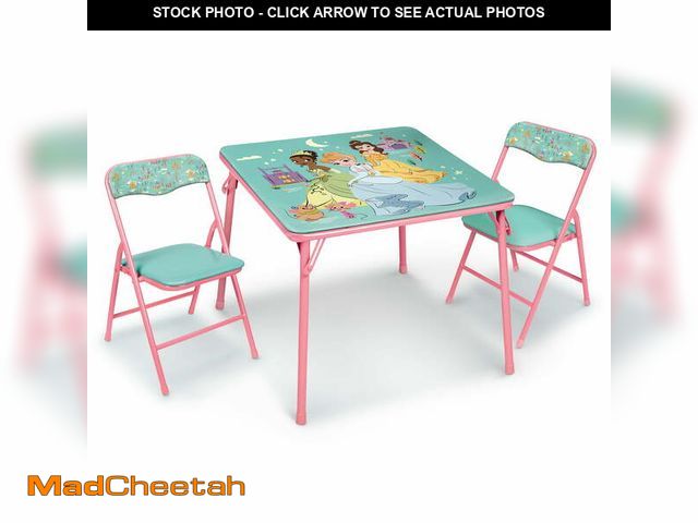 Lot 74-12803542 - Disney Princess Child 3-Piece Table and Chairs Set, Pink - UNUSED