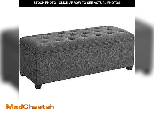 Lot 74-12664798 - SONGMICS Storage Ottoman Bench, Foot Rest with Legs, 15.7 x 43.3 x 15.7 Inches, End of Bed Bench, St...