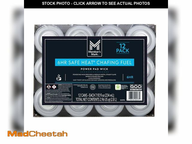 Lot 74-12857273 - Member's Mark 6-Hour Safe Heat Chafing Fuel with PowerPad, 12 ct. - UNUSED