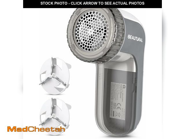 Lot 74-12451105 - BEAUTURAL Fabric Shaver and Lint Remover, Sweater Defuzzer with 2-Speeds, 2 Replaceable Stainless St...