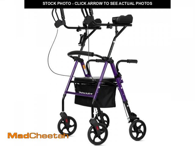 Lot 74-12155435 - ZENART Upright Rollator Walker (HEIGHT LOCK IS BROKEN)  - USED