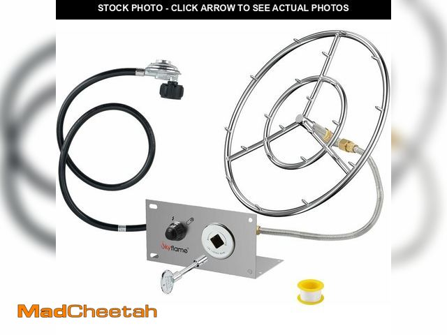 Lot 74-13710530 - Skyflame 24" Jet Burner Ring Kit, Stainless Steel Double-Round Burner Installation Kit for Propane, ...